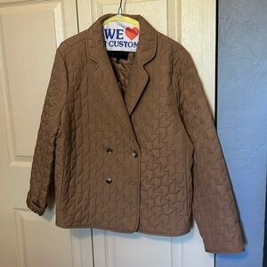 Talbots quilted double breasted jacket.